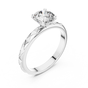 Anillo de Diamante Moissanita de Corte Redondo en Plata de Ley 925, Joyería de Compromiso al por Mayor, Proveedor OEM ODM de Fábrica - Product Image 4