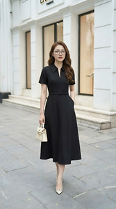 Servicio OEM ODM, Fabricación en Vietnam, Vestido Elegante de Oficina, Transpirable, Cómodo, Entrega Rápida, Vestido Casual para Mujer - Product Image 5