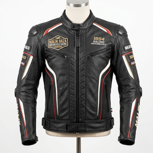 Veste en cuir pour moto sur mesure, fabriquée à la main en cuir pleine fleur, veste de motard ajustée sur mesure - Product Image 6
