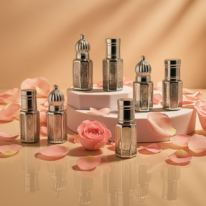 Luxury Arabic Style Glass Roll-on Bottle UV-Coated Arabian <strong>Attar</strong> Essential Oil <strong>Perfume</strong> with Screw Cap Capacity Option - Product Image 1