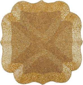 Kitchen Table Decor Table <b>Placemats</b> <b>Round</b> Beaded <b>Placemats</b> Seed Bead Place Mat Dining Party Custom Outdoor Wedding - Product Image 2