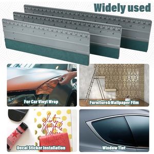 Set di 3 Raschietti in Vinile di Grandi Dimensioni con Bordo in Feltro per Applicazione Pellicole Auto, Grafiche Murali e Decalcomanie - Product Image 5