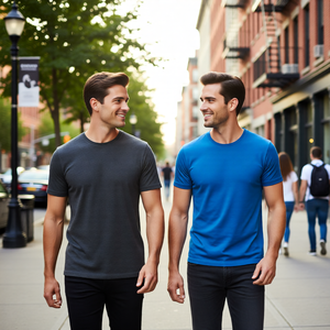 Camiseta Casual Premium para Hombre, 100% Algodón, 210 g/m², Cuello Redondo, Estilo Jersey, Lavada, Color Sólido, Manga Corta, Ecológica, de Secado Rápido y Transpirable - Product Image 2