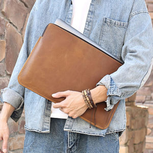 Hot Selling Handmade 100% Genuine Leather Laptop Sleeve <b>Case</b> Personalized High-Quality Top Grain Leather Tablet Protective <b>Case</b> - Product Image 4