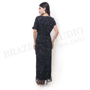 ชุดเดรสปาร์ตี้ปักลายสำหรับผู้หญิงชุดเดรสงานปาร์ตี้สำหรับใส่ตอนเย็นออกแบบโลโก้ได้ตามต้องการ - Product Image 6