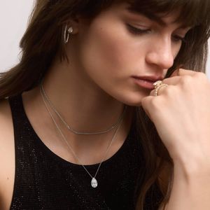 Collier pendentif en diamant de laboratoire taille poire, or 14 carats, certifié IGI, collier solitaire en diamant taille poire - Product Image 4