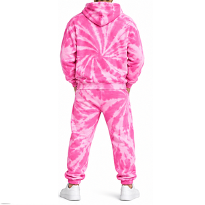Conjunto Deportivo Tie Dye Personalizable, Sudadera con Cierre Frontal y Pantalones de Chándal, Dos Piezas, Ropa Urbana Cómoda para Adultos - Product Image 2