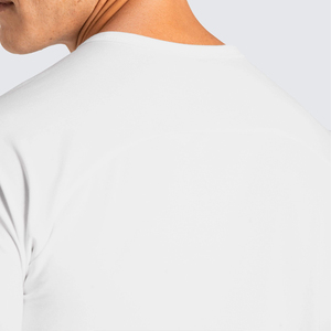Men's <b>White</b> Short Sleeve O-Neck 100% Cotton Oversized Comfortable Terry Knitted Solid Color Blank Design <b>T</b>-<b>Shirt</b> - Product Image 3