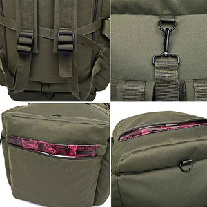 Unisex Tactical Camping Backpack Large Luggage Outdoor Hiking Trekking Carry Duffel Weekend Nylon <b>Water</b> Resistant Lightweight - Product Image 6