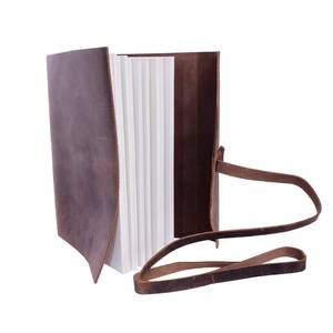New Brown Genuine <b>Leather</b> Diary Hardcover Hand-Stitched Closing Flap Vintage Design Sewing Binding 100 Sheets Travel-Themed Book - Product Image 3