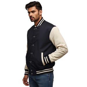 Chaqueta Varsity Premium para Hombre con Botones a Presión, Estilo Urbano - Product Image 4