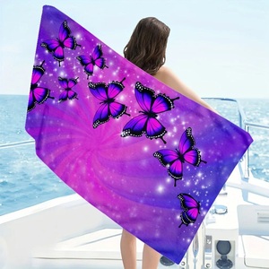 Serviette de plage en coton surdimensionnée, légère, sans sable, super absorbante, style été, personnalisée - Product Image 6