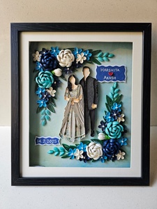 Decoración de quilling inspirada en parejas románticas, hecha a mano con detalles artísticos para regalos, decoración y momentos especiales. - Product Image 4