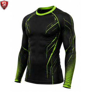 Unisex <b>Long</b> <b>Sleeve</b> <b>Compression</b> <b>Shirt</b> Crew Neck Sublimation Printed Quick Dry Breathable Full <b>Sleeve</b> Sports Body - Product Image 3