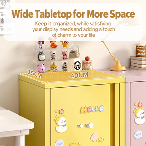 Single-Door <b>Storage</b> Cabinet with Adjustable Shelves Flexible Organization Compact <b>Bedside</b> Organizer for Bedroom Kids Room - Product Image 5