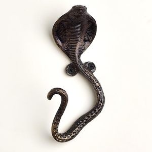 Handcrafted Cast Iron Cobra Snake Wall <b>Hook</b> Rustic <b>Decorative</b> <b>Coat</b> Hat Towel Mug Key Holder Vintage Animal Wall Mount <b>Hook</b> - Product Image 4