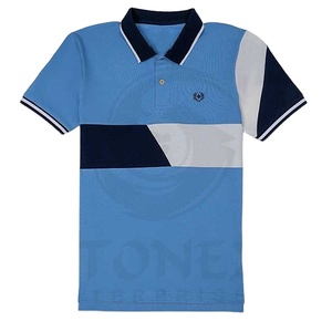 Polo de golf en coton pour homme noir personnalisé de haute qualité OEM polo tricoté t-shirt noir pour homme personnalisation - Product Image 1