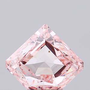 Diamant rose intense fantaisie de 5,16 ct, taille triligne, cultivé en laboratoire, certifié IGI, poli, dureté 10/10 - Product Image 1