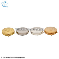 Pyx en laiton gravé IHS |   Pyx de communion en or et argent pour les hosties eucharistiques – Export Corporation
