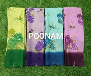 Sari de georgette premium con blusa, estampado floral de diseñador, sari ligero, ropa étnica, proveedor mayorista, exportación a granel - Product Image 3