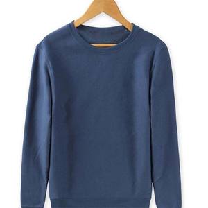 Sudadera Básica para Hombre, Mezcla de Algodón, Tela Suave y Cómoda, Corte Regular, Manga Larga, Cuello Redondo, Uso Diario Informal - Product Image 3