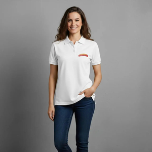 Chemises polo pour femmes, col en tricot, manches courtes, coupe classique, chemise de golf pour femmes, couleur grise, chemises polo en coton pour femmes - Product Image 6