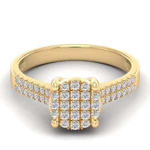 Anillos de Compromiso REYES de Lujo en Plata de Ley 925 con Moissanita Certificada GRA y Chapado en Oro Blanco de 14K, Joyería para Regalo de Boda - Product Image 6