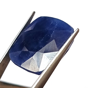 Saphir bleu naturel de 31,45 carats provenant de Birmanie, taille coussin facettée, non chauffé, pierre précieuse en vrac - Product Image 2