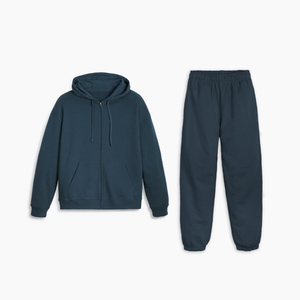 100% Cotton <b>Men's</b> <b>ZIP</b>-Up Tracksuit Full Sleeve Front <b>Pocket</b> High Quality Breathable Cotton Casual <b>Men's</b> Wear Custom Logo - Product Image 1