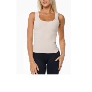 Débardeur court sans manches côtelé pour femme, en tissu uni de haute qualité, extensible, respirant, style streetwear, vente en gros - Product Image 6