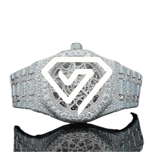 Reloj de Moissanita de Edición Limitada Antiguo de 41 mm – Reloj de Lujo Vintage con Incrustaciones de Diamantes para Hombre - Product Image 6