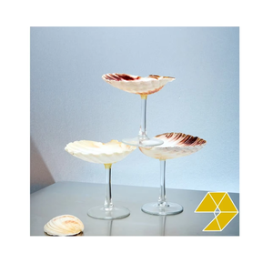 Shell Shape Cocktail Glass With Crystal Stem <b>Novelty</b> Drinkware For Party Adults Hand Made Reusable - Product Image 2