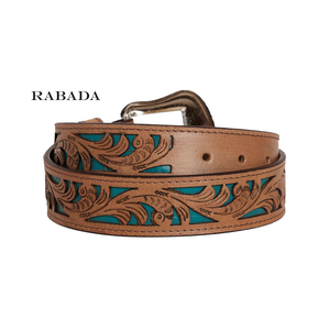 Cinturones florales pintados a mano de cuero auténtico Occidental recién llegados - Product Image 3