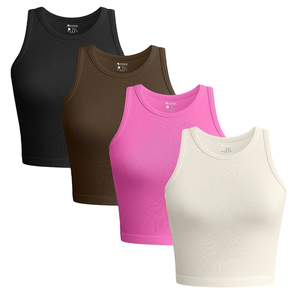 Top Deportivo Corto de Yoga Acanalado Elástico y Sexy de Alta Calidad para Mujer, 2026 - Product Image 3