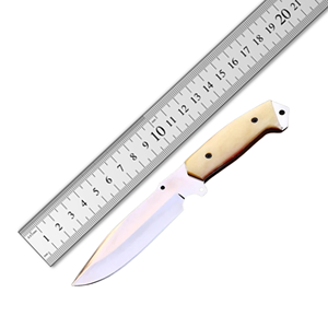 Couteau de chasse artisanal en acier inoxydable à lame fixe avec manche en os - Couteau de poche pour activités de plein air, bushcraft, survie, camping - Vente en gros par A&M ENTERPRISES - Product Image 5