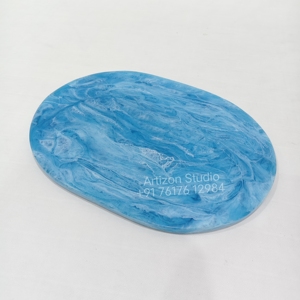 Elegante Plato Ovalado de Resina con Moderno Diseño en Espiral para una Presentación de Alimentos con Estilo, Decoración de Mesa de Comedor, Uso en Hoteles y Restaurantes - Product Image 5