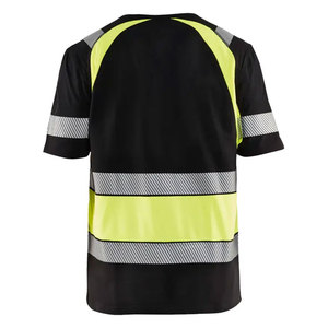 เสื้อยืดสะท้อนแสงสำหรับผู้ชาย เสื้อทำงานแบบมองเห็นได้ชัดเจน 100% ผ้าฝ้าย เสื้อผ้าทำงานแบบมองเห็นได้ชัดเจน เสื้อยืดนิรภัย - Product Image 2