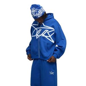 Ensemble de survêtement et sweat à capuche Boxy surdimensionné personnalisé écologique 100% coton sérigraphié grande taille hiver motif solide - Product Image 3