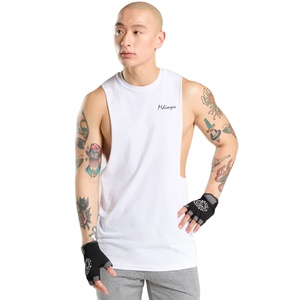 Custom Made Print Plus Size Gym Tank Top Men 100% Cotton Stringer Mens Tank Tops With Logo In Whole Sale Price - Product Image 2