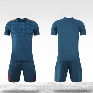 Maillot de football bleu clair pour homme avec impression du nom du joueur, sublimation, évacuation de l'humidité, manches courtes, short marine 2027, football américain - Product Image 4