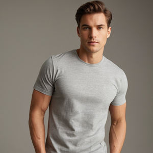 Camisetas de Hip Hop con botones para hombre, últimos diseños, cuello redondo, manga corta, adornos en contraste, tela de punto de 200 gramos, teñido liso - Product Image 4