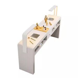 Table de travail moderne pour salon de manucure |    Station de manucure et pédicure avec lumière LED |    Mobilier de beauté professionnel - Product Image 1