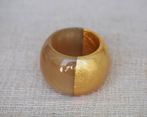 แหวนเขาควายธรรมชาติคุณภาพดีที่สุดของงานหัตถกรรม saniya แหวนขัดมันแบบหนาๆสำหรับเป็นของที่ระลึกหรือของขวัญความรัก - Product Image 2