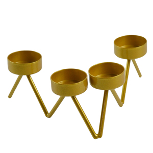 Painted Waterproof Eco-Friendly Iron <b>Tea</b> Light Holder with Multiple Finishes Single Candle <b>Stand</b> for Home & Wedding Decor - Product Image 5