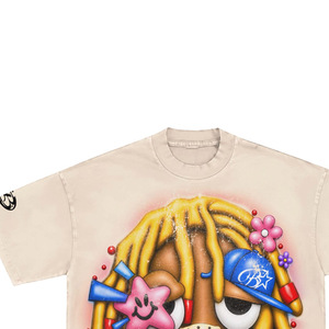 T-shirt imprimé de dessins animés pour homme, taille grande, manches courtes, col rond, style streetwear, tissu jersey 100% coton - Product Image 4