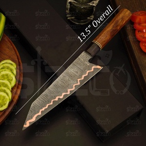 Couteau de chef Kiritsuke SIZZCO en cuivre damas fait main, style japonais, manche en bois de rose, ambidextre, lame de 6-7,9 pouces, qualité supérieure, personnalisé - Product Image 2