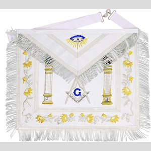 Tablier en tissu brodé réglable à coudre avec poche, motif Maître Maçon Maçonnique, Régalia de luxe personnalisée pour sacs - Product Image 5