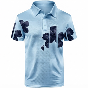 Camiseta de Hombre con Bloques de Color y Estampado por Transferencia Térmica, Manga Corta, con Bolsillo, Casual, Tejida, Largo Regular, Spandex/Poliéster 180g - Product Image 1