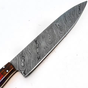 Cuchillo de Chef de Acero de Damasco Forjado a Mano con Mango de Madera, Longitud de Hoja de 8-9.9 Pulgadas, Cuchillo de Cocina Tradicional para Uso con la Mano Derecha - Product Image 4