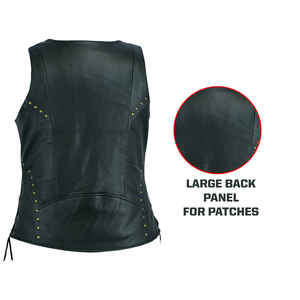 Veste en cuir pour femme, prix d'usine en gros, veste en cuir de haute qualité, veste sans manches douce pour femme, veste de motard pour la conduite à moto - Product Image 5